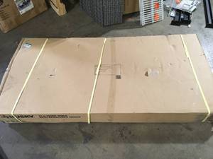 Husky 72 in. 2-Drawers Adjustable Height Work Table Black customer return see pictures
