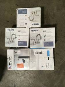 Lot of assorted Moen Bath Faucets various models and conditions customer returns  see pictures