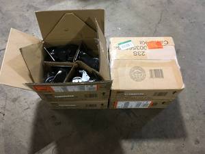 Lot of 4- Husky 4 in. Caster Kit for Heavy Duty Welded Steel Garage Base Cabinets customer returns see pictures
