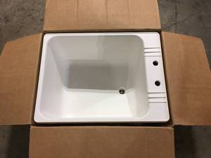 MUSTEE 18 in. x 34 in. Plastic Laundry Tub customer return review pictures