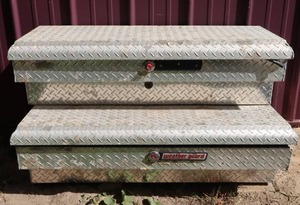WEATHER GUARD DIAMOND TREAD ALUMINUM TRUCK BOXES.