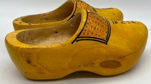 Vintage Dutch Wooden Clogs from Holland Size 4041