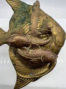 Rare Tropical Brass Fish Door Knocker