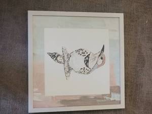 lot 30 image: Charming Woodpecker Decor Art