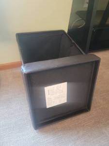 lot 61 image: Leather Storage Footstool