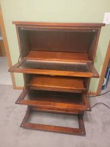 lot 63 image: Frosted Glass Barrister Bookcase
