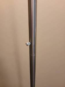 lot 41 image: Brushed Steel Torchiere Lamp