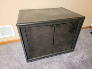 lot 109 image: Rugged Black Entertainment Cabinet