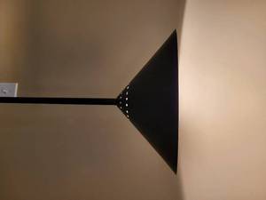 lot 74 image: Mate Black Torchiere Lamp and Reading Lamp