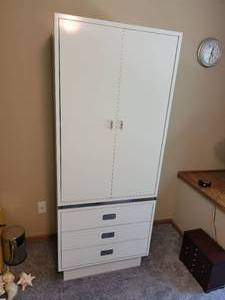 lot 45 image: Post-Modern White Bedroom Armoire