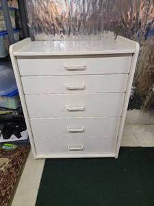 lot 144 image: Rugged White Storage Dresser