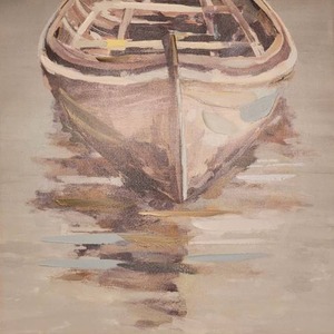 lot 97 image: Impressionist Fine Art Nautical Print - Rowboat Bow