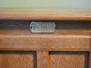 lot 59 image: White Clad Blonde Cabinet Side Table