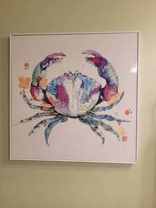 lot 96 image: Colorful Fine Art Impressionist Print - King Crab