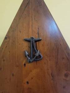 lot 13 image: Rustic Rowboat Display Shelf