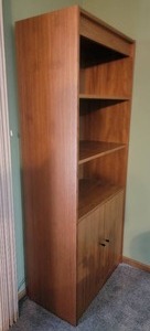lot 160 image: Chic Mid-Century Modern Cabinet Bookshelf
