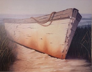lot 28 image: Salty Fine Art Acrylic Nautical Print - Beached