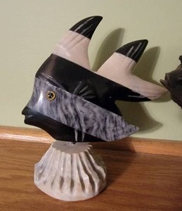 lot 169 image: Playful Saltwater Fish Ceramic Sculpture Collection (3)