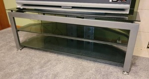 lot 123 image: Silver Modern Entertainment Stand