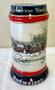 lot 31 image: 4 Budweiser Steins
