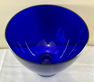 lot 50 image: Cool Cobalt Blue Pedestal Bowl
