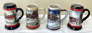 lot 54 image: Four Collectable Budweiser Steins