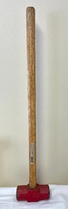 lot 62 image: Servess Sledgehammer, Husky Recoil Poly Airhose, Black & Decker Saw Blade and Scepter 2 Gallon Gas Can