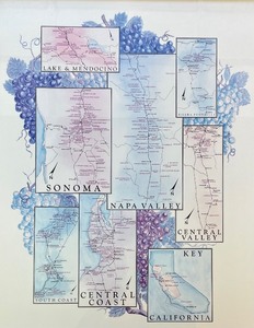 lot 63 image: The Wine Map of California
