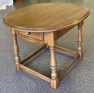 lot 67 image: Wooden Accent Table with Drawer