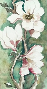 lot 75 image: Framed Floral Print by Carol Stahman