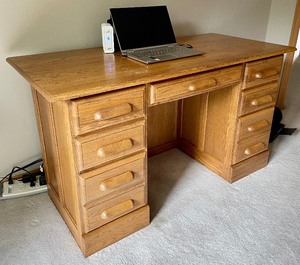lot 81 image: Vintage Wooden Desk