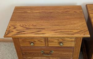 lot 7 image: Pair of Jamestown Sterling Oak Nightstands