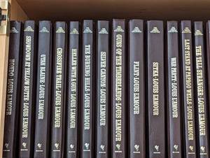 lot 12 image: Louis LAmour Leatherette Covered Book Set