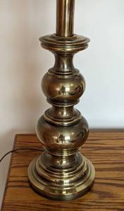 lot 17 image: Pair of Decorative Brass Table Lamps