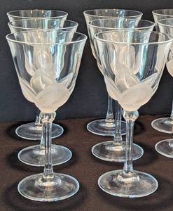lot 27 image: J G Durand Crystal Wine Glass Set