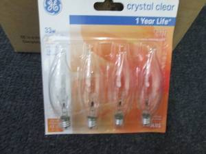 8- 4pks GE Crystal Clear Candalabra...