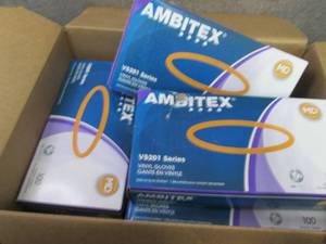 4- 100ct Ambitex Medium Vinyl Glove...