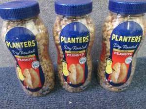 3- 16 oz Jars Planters Salted Peanu...
