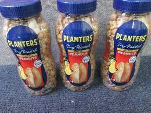 3- 16 oz Jars Planters Salted Peanu...