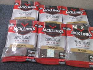 6- 2.6 oz Pks Jack Links Zero Sugar...