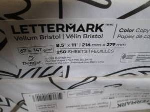 5 Reams Lettermark White 67lb Cards...