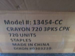 Case of 6 Boxes of 120-3ct Crayon S...
