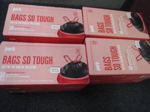 4- 30 Ct Boxes Perk 33 Gallon Trash...