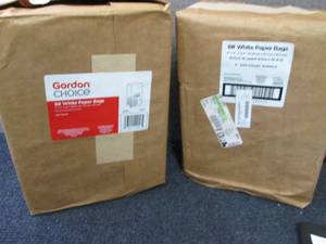 2- 500ct Pack 8# White Paper Bags...