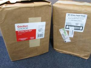 2- 500ct Pack 8# White Paper Bags...