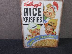 Metal Rice Krispies Sign 16x12.5 in...