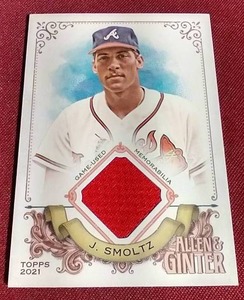 lot 3 image: John Smoltz Game-Used Jersey Card