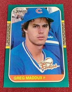 lot 8 image: 1987 Donruss The Rookies Greg Maddux Rookie Card