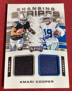 lot 33 image: 2020 Playoff Amari Cooper Dual Jersey Card