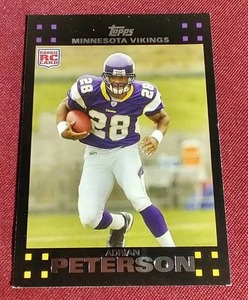lot 37 image: 2007 Topps Adrian Peterson Rookie Card